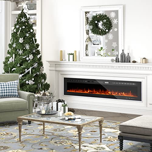 CharaVector 60-Inch Electric Wall Mounted Fireplace