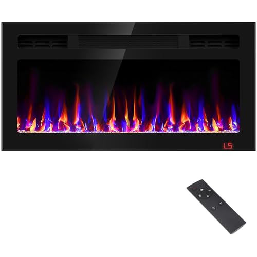 31 Inch Wall-Mounted Electric Fireplace with Remote