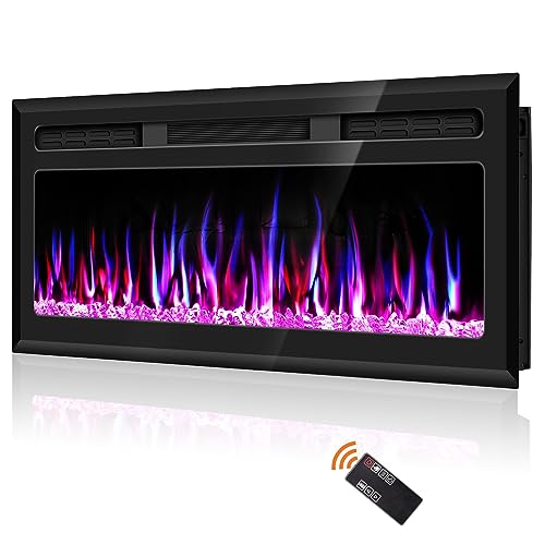 Hocookeper 50" Wall-Mounted Electric Fireplace with Remote