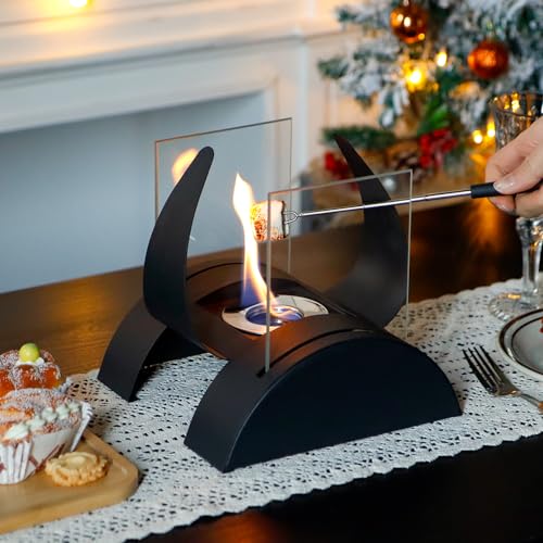 JHY DESIGN Square Outdoor Bioethanol Table Fireplace