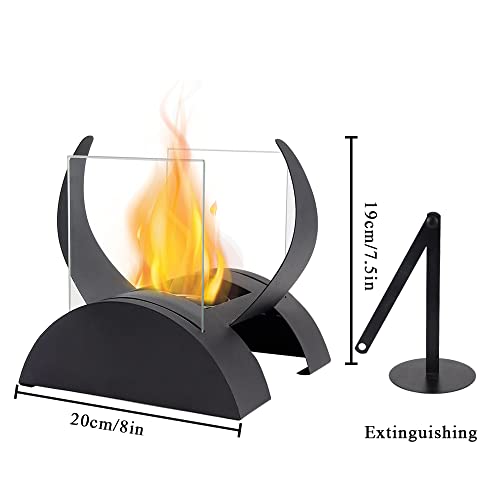 JHY DESIGN Square Outdoor Bioethanol Table Fireplace