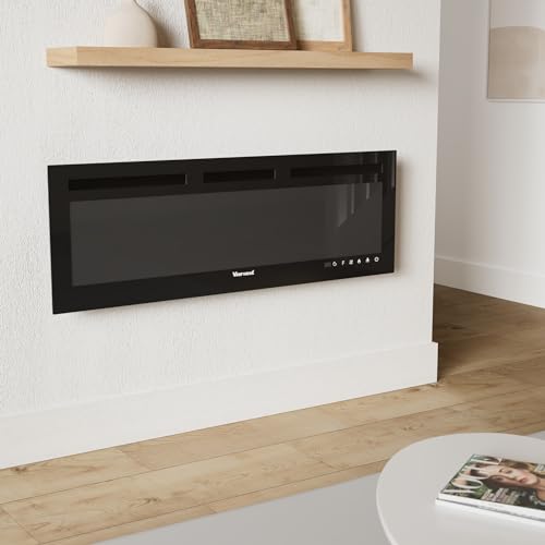 Visveil Wall Mounted Electric Fireplace with Remote