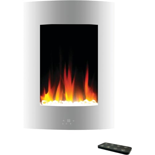 27" Wall-Mounted Curved Electric Fireplace Heater
