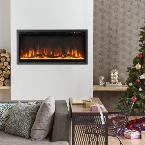 Tangkula 36" Electric Fireplace with Remote Control