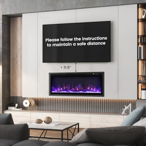 Tangkula 36" Electric Fireplace with Remote Control