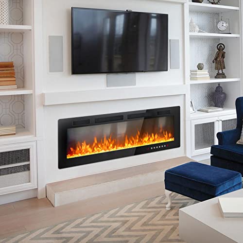 LEMBERI 50" Recessed Electric Fireplace with Remote