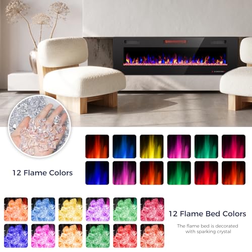Crzoe 30" Electric Fireplace with Remote Control
