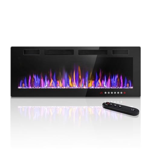 42" Recessed Wall-Mounted Electric Fireplace Heater