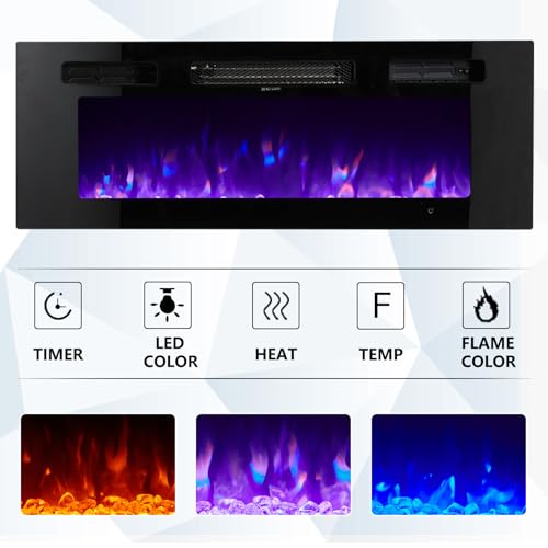 Floating TV Stand with 36" Electric Fireplace