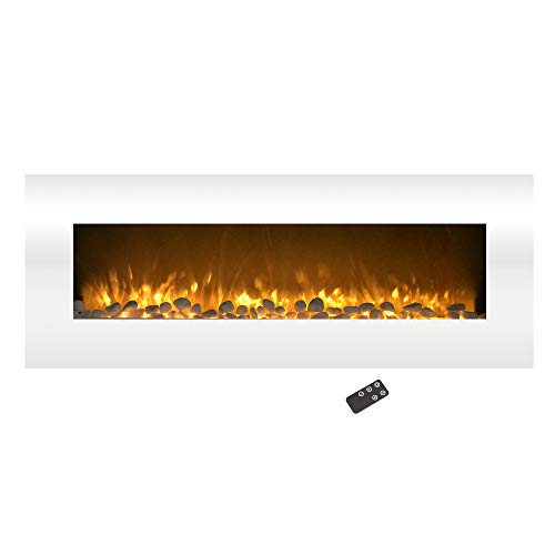 50-Inch Wall Mounted Electric Fireplace with LED Flames