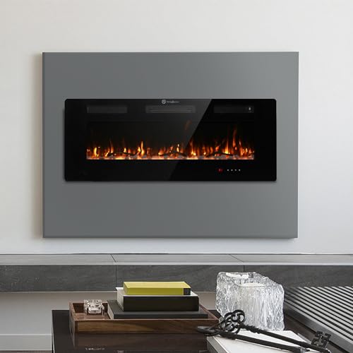 FODINGHILL 50" Wall Mounted Electric Fireplace Heater
