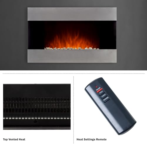 Nordwest 80 Electric Wall-Mounted Fireplace Stand