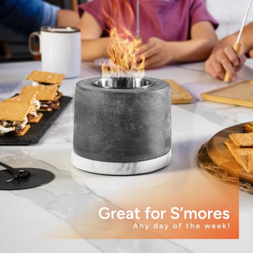 Roundfire Ethanol Tabletop Fire Pit & Smores Kit