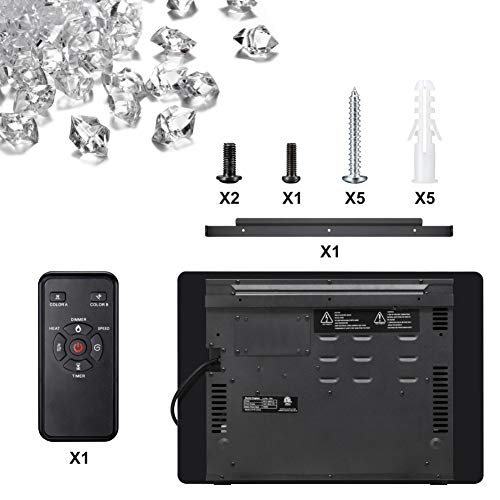 Joy Pebble 30" Electric Fireplace Insert with Remote
