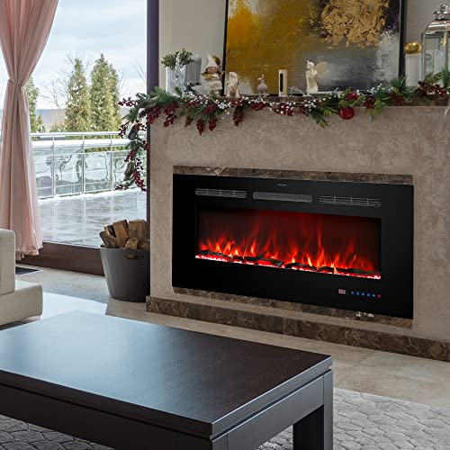 Kentsky 42-Inch Wall-Mounted Electric Fireplace