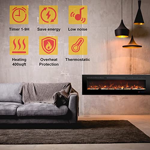 Rodalflame 48" Electric Fireplace Insert with Remote