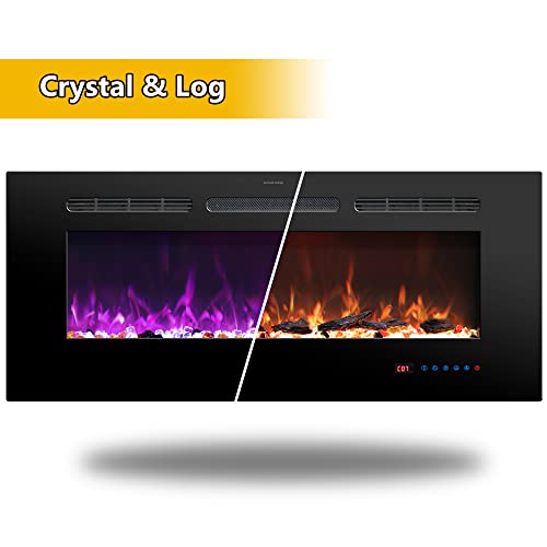 Rodalflame 48" Electric Fireplace Insert with Remote