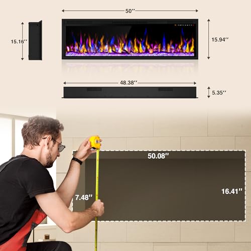 ALPACA Smart 50" WiFi Electric Fireplace Heater