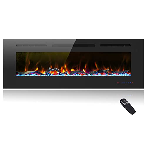 Cheerway 50" Wall-Mounted Electric Fireplace with Heater