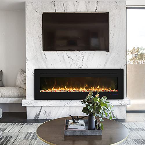 Cheerway 50" Wall-Mounted Electric Fireplace with Heater