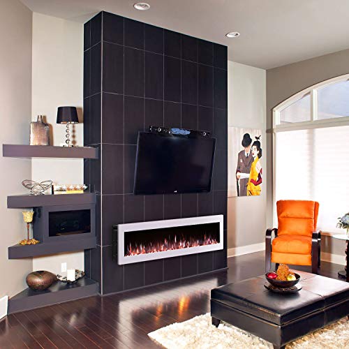 Wall Mounted Electric Fireplace with Remote Control