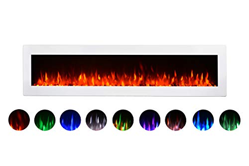 Wall Mounted Electric Fireplace with Remote Control