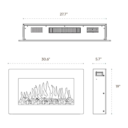 Cambridge Callisto 30" Wall-Mount Electric Fireplace