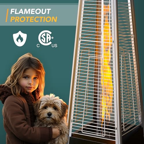 Pamapic 42,000 BTU Outdoor Pyramid Patio Heater