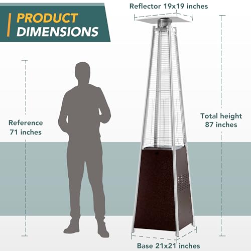 Pamapic 42,000 BTU Outdoor Pyramid Patio Heater