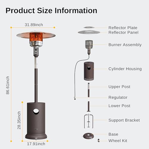East Oak 48,000 BTU Bronze Patio Heater