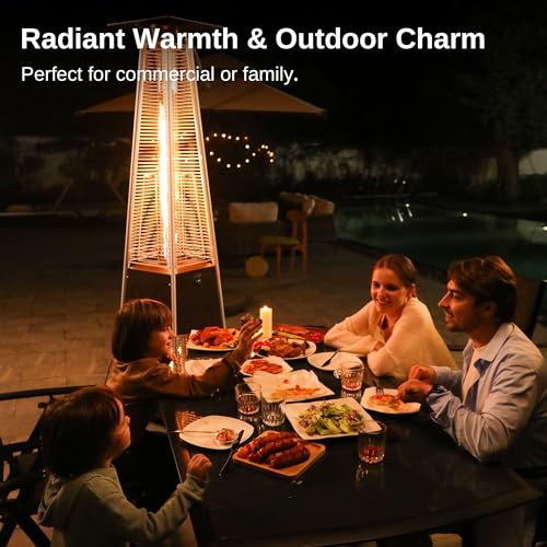 East Oak 48,000 BTU Patio Heater with Wheels