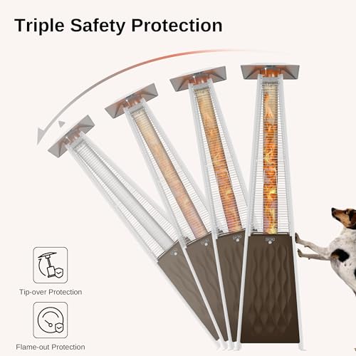 East Oak 48,000 BTU Patio Heater with Wheels