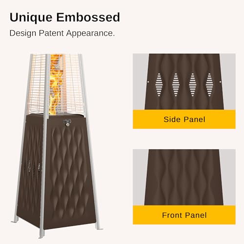 East Oak 48,000 BTU Patio Heater with Wheels