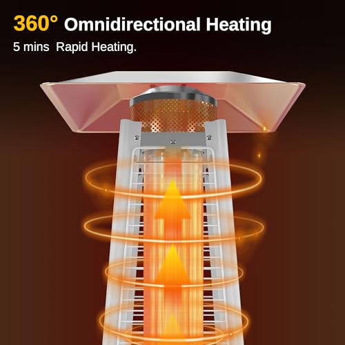 East Oak 48,000 BTU Patio Heater with Wheels