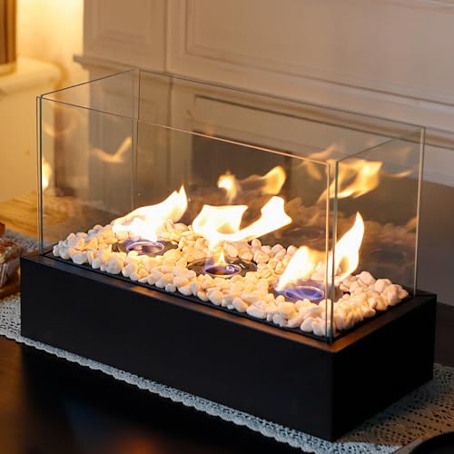 Portable Rectangular Tabletop Fire Pit - 18x8 inches