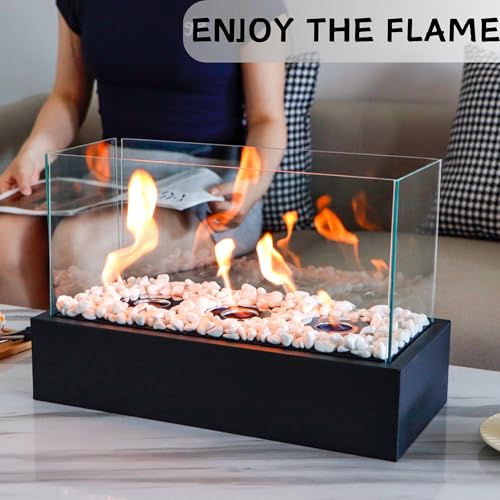 Portable Rectangular Tabletop Fire Pit - 18x8 inches