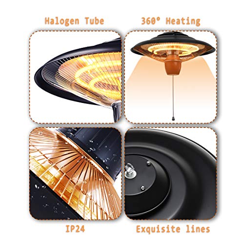 DONYER 1500W Ceiling Mounted Patio Electric Heater