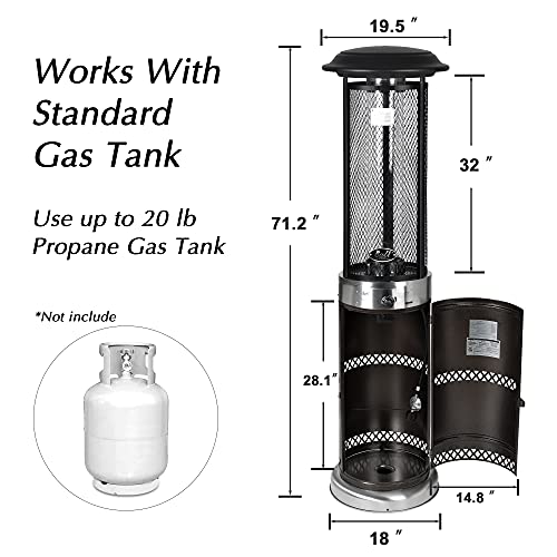 BALI OUTDOORS 36,000 BTU Stainless Steel Patio Heater