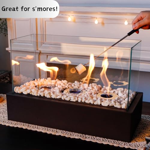 Portable Rectangular Tabletop Fire Pit - 18x8 inches