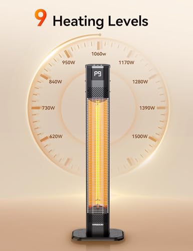 VAGKRI 42" Outdoor Infrared Patio Heater with Remote