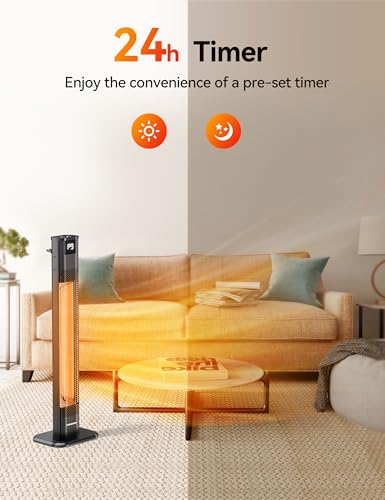 VAGKRI 42" Outdoor Infrared Patio Heater with Remote