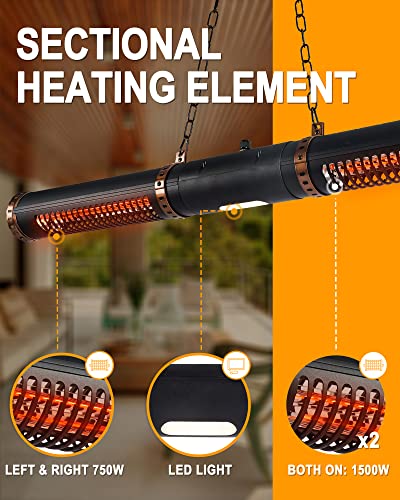 Star Patio Hanging Electric Infrared Outdoor Heater