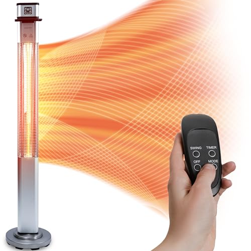 SereneLife Infrared Electric Patio Heater with Remote
