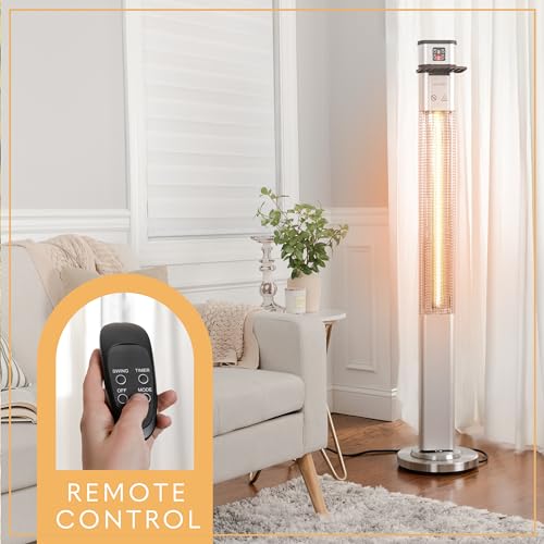 SereneLife Infrared Electric Patio Heater with Remote