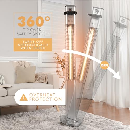 SereneLife Infrared Electric Patio Heater with Remote