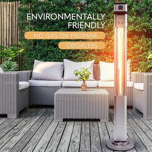 SereneLife Infrared Electric Patio Heater with Remote