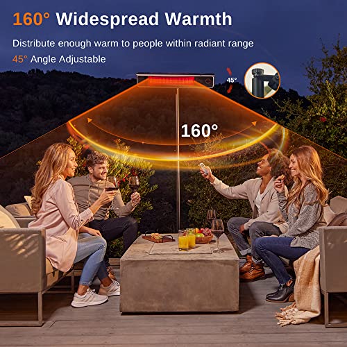 EAST OAK 1500W Outdoor Electric Patio Heater