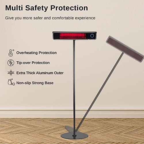 EAST OAK 1500W Outdoor Electric Patio Heater