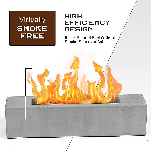 Tabletop Concrete Fire Pit for Indoor & Outdoor