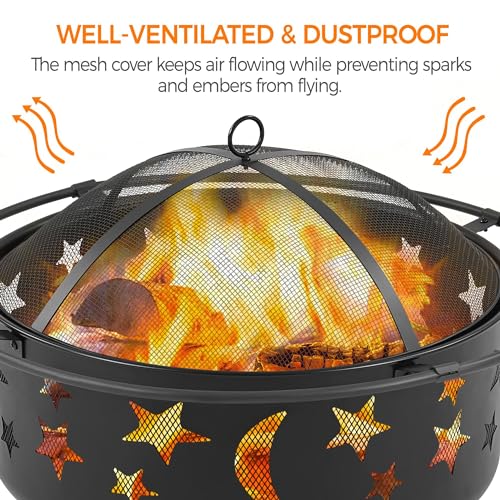 30" Yaheetech Outdoor Wood-Burning Fire Pit